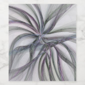 Filigree Motions Modern Abstract Swinging Fractal Weinetikett (Einzelnes Label)