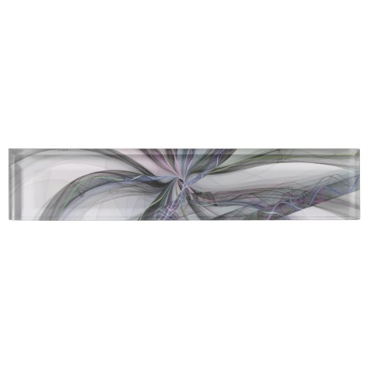 Filigree Motions Modernes Abstraktes Schwingen des Namensplakette (Vorderseite)