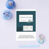 Filigree Navy/White Wedding Large Candy Wrapper Flyer (Einzeln)