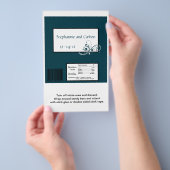 Filigree Navy/White Wedding Large Candy Wrapper Flyer (Handgriff)