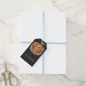 Filigree Orange Glows Pumpkin Halloween-Party Geschenkanhänger (Mit Garn)