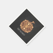 Filigree Orange Glows Pumpkin Halloween-Party Serviette (Ecke)