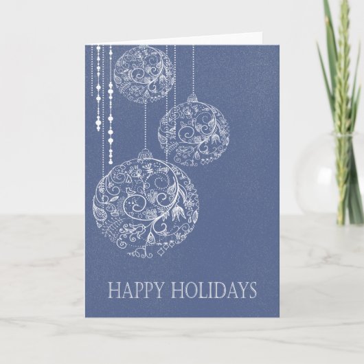 Filigree Ornaments - "Frohe Ferien" Feiertagskarte (Vorderseite)