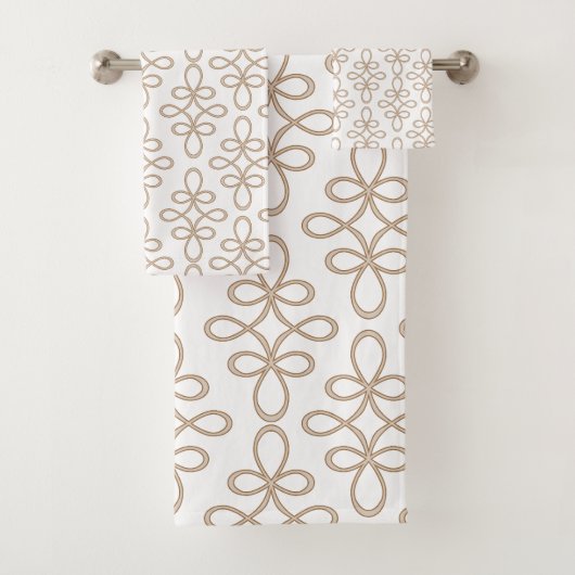 Filigree Pattern Stilvolles Elegant Badhandtuch Set (Insitu)