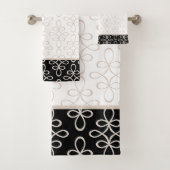 Filigree Pattern Stilvolles Elegant Badhandtuch Set (Insitu)