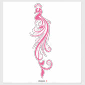 Filigree Peacock Aufkleber (Blatt)