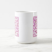 Filigree Pink A Monogram Kaffeetasse (Mittel)