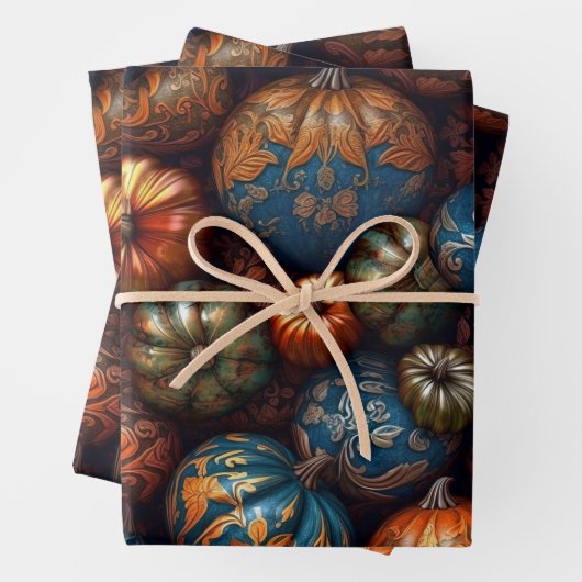 Filigree Pumpkin Geschenkpapier Set (Beispiel)