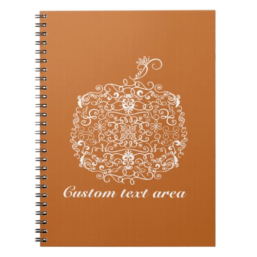 Filigree Pumpkin Herbst-Notebook-Journal Notizblock (Vorderseite)