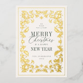 Filigree Rahmen Folien Feiertagskarte (Vorderseite)