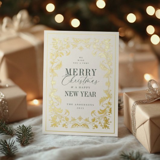 Filigree Rahmen Folien Feiertagskarte