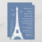 Filigree-Schmetterlinge in Paris Einladung (Vorne/Hinten)