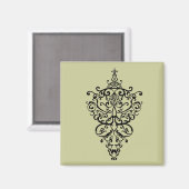 Filigree schwarz magnet (Vorderseite/Rückseite)