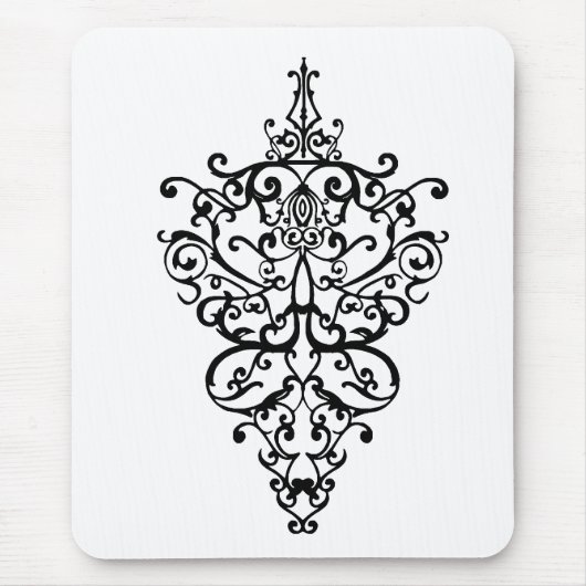 Filigree schwarz mousepad (Vorne)