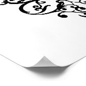 Filigree schwarz poster (Ecke)