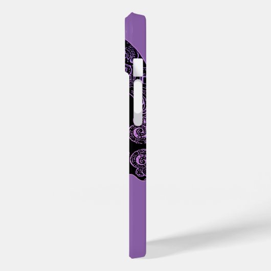 Filigree Skull in Schatten von Lila Case-Mate iPhone Hülle (Rückseite / Links)