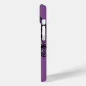 Filigree Skull in Schatten von Lila Case-Mate iPhone Hülle (Rückseite / Links)