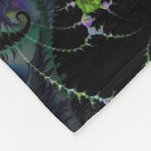 Filigree Spiral Fraktal - Nahtloses Muster 1 Fleecedecke (Ecke)