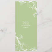 Filigree Swirl Greenery Menükarte (Rückseite)