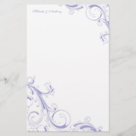 Filigree Swirl Lavender Briefpapier