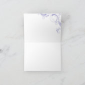 Filigree Swirl Lavender Vielen Dank Dankeskarte (Innenseite)