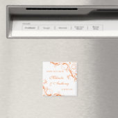Filigree Swirl Orange Save the Date Magnet (In Situ (Geschirrspüler))