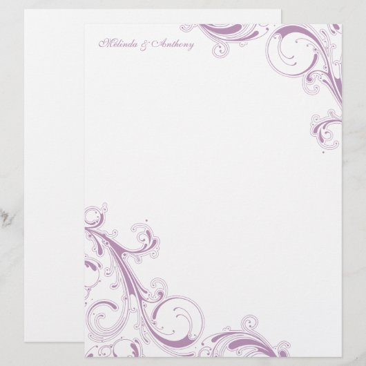 Filigree Swirl Violet (Vorne/Hinten)