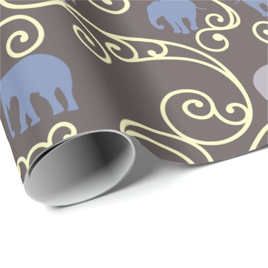 Filigree und Elephants Geschenkpapier (Rolleneckpunkt)