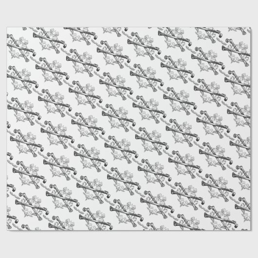 Filigrees Crossed Bones Packpapier (Flach)