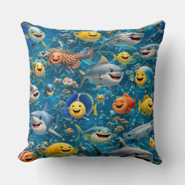 Filing sea creatures decorative kissen