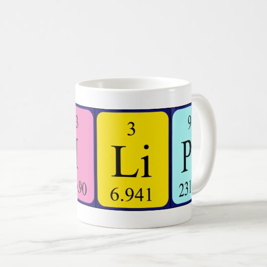 Filipa Periodenname Tasse (VorderseiteRechts)