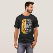 Filipenses 4 13 Männer Christlich Verse Lion Judah T-Shirt (Vorne ganz)