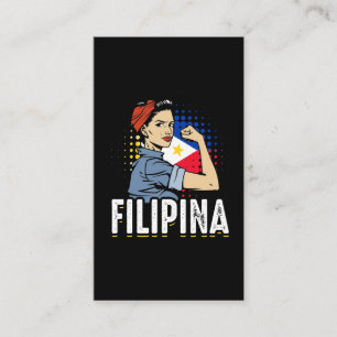 Filipina Filipina Flag Visitenkarte
