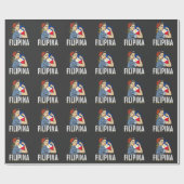Filipina Foman Girl Philippines Flag Geschenkpapier (Flach)