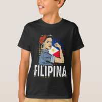 Filipina Foman Girl Philippines Flag