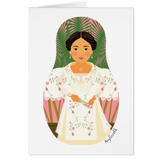 Filipina Matryoshka Card (Vorne)