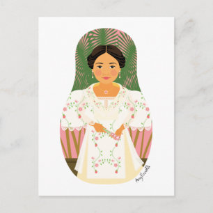 Filipina Matryoshka Postcard Postkarte
