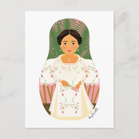 Filipina Matryoshka Postcard Postkarte (Vorderseite)