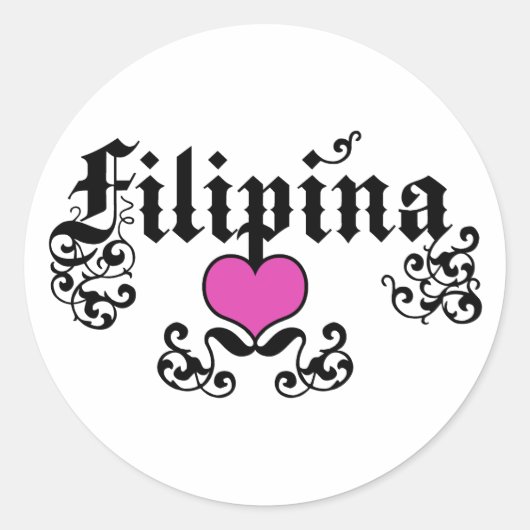 Filipina Runder Aufkleber (Vorderseite)