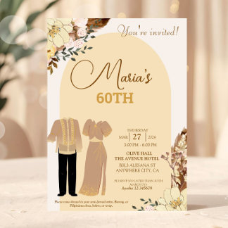 Filipiniana Thema Geburtstag Einladung Filipino