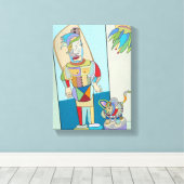 "Filipino and Cat" von Ruchell Alexander Leinwanddruck (Insitu (Holzboden))