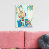 "Filipino and Cat" von Ruchell Alexander Leinwanddruck (Insitu (Wohnzimmer))