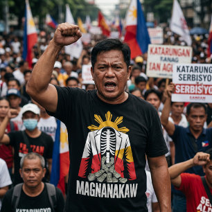 Filipino Anti Marcos Protest Korruptions T-Shirt