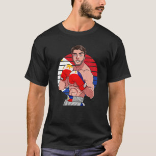 Filipino Boxer Philippinen Flagge Laban Lang Boxin T-Shirt