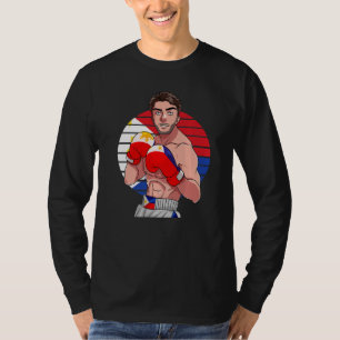 Filipino Boxer Philippinen Flagge Laban Lang Boxin T-Shirt