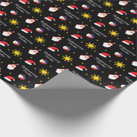 Filipino Christmas Maligayang Pasko Geschenkpapier (Ecke)