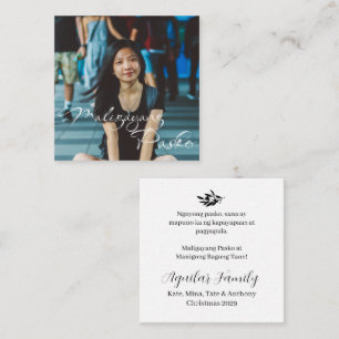 Filipino Christmas Maligayang Pasko Mitteilungskarte