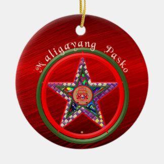 Filipino Christmas Parol & Jeepney Keramik Ornament