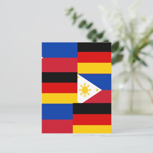 FILIPINO-DEUTSCHLAND POSTKARTE (Stehend Vorderseite)