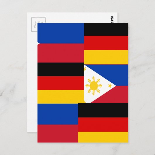 FILIPINO-DEUTSCHLAND POSTKARTE (Vorne/Hinten)